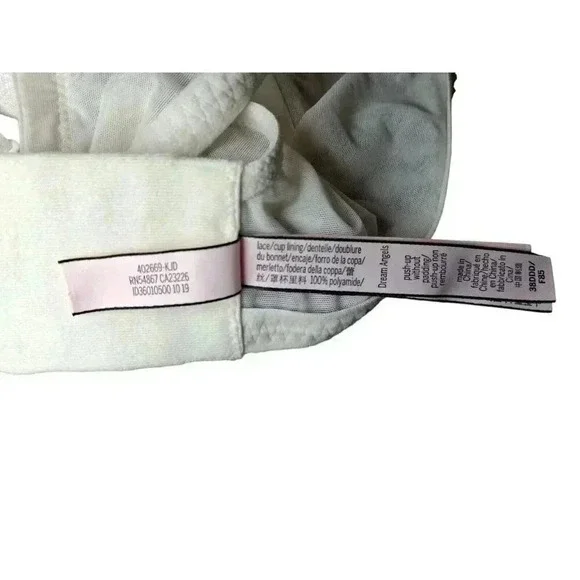 Victoria's Secret unlined 38DDD BRA white lace beaded embroider BRIDAL RARE